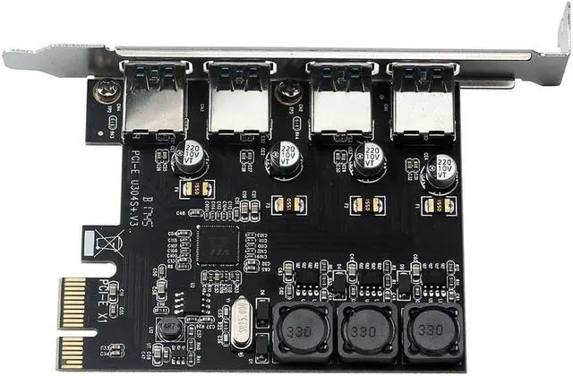 Alt view image 2 of 7 - Four Ports USB 3.0 Super Fast 5Gbps PCI-E Expansion Card PCI Express Adapter Converter Card 6A Power Supply Module For Desktop PC