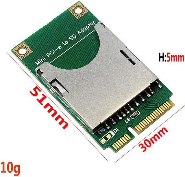 Alt view image 4 of 7 - SD Card to MINI PCI-E Interface Port Adapter Mini PCI Express SSD SD Card Converter For Laptop Netbook