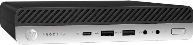 Main image of HP ProDesk 600 G4 Desktop Mini - Intel Core i3 8100T  3.1GHz - 8GB DDR4 RAM - 500GB HDD - Windows 10 - Low Price! Fast Shipping!