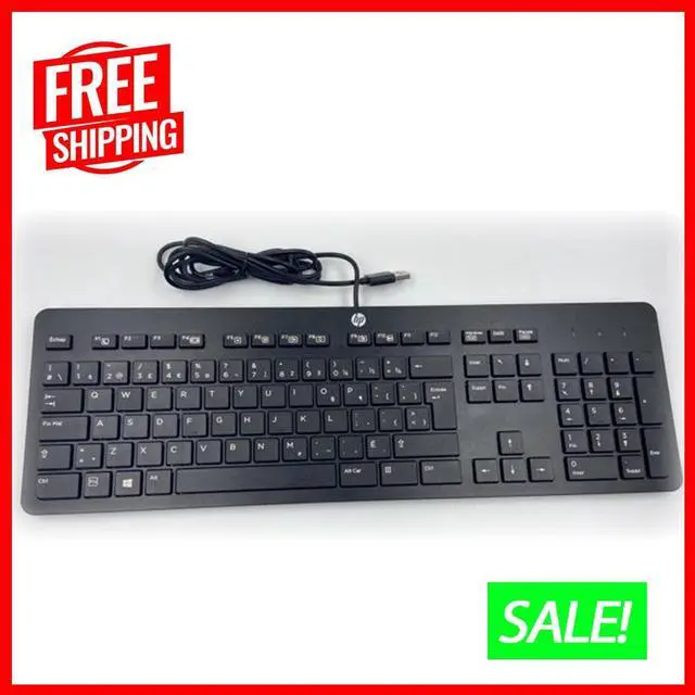 Main image of HP Slim Keyboard - USB Keyboard -(French Canadian) - Low Price! Fast Shipping!