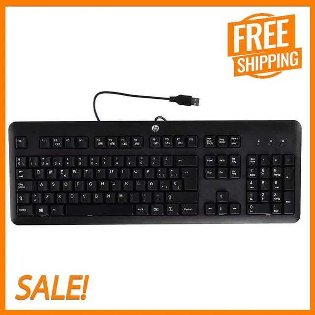 Main image of HP Slim Keyboard - Windows - Black - Spain Layout - Low Price! Fast Shipping!