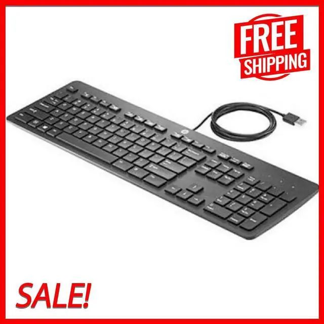 Alt view image 8 of 9 - New HP 803181-001 Wired USB Slim Keyboard