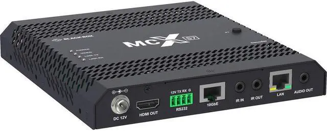 Alt view image 3 of 3 - Black Box MCX-S7-DEC MCX S7 4K60 Network AV Decoder - HDCP 2.2, HDMI 2.0, 10-GbE Copper