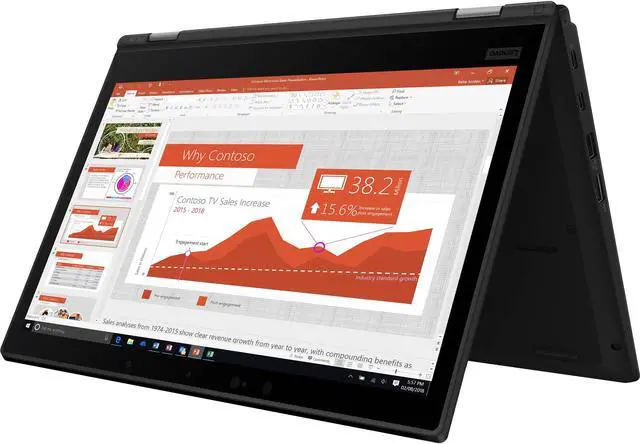 Alt view image 3 of 4 - Lenovo ThinkPad L390 Yoga 13.3" 2 in 1 Notebook Intel i5-8365U 16 GB DDR4 256 GB M.2 Windows 11 Pro 64-Bit