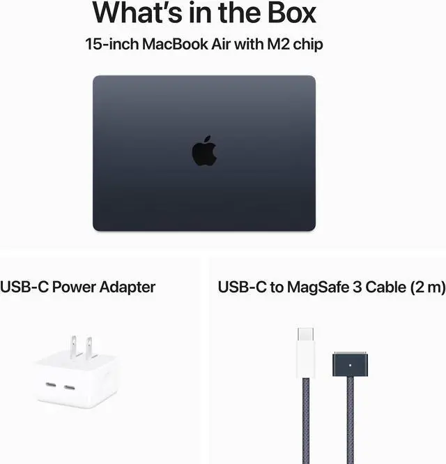 Alt view image 4 of 4 - Refurbished (Excellent) - MacBook Air Midnight 2023 MQKW3LL 15.3" Notebook Apple M2 8 GB Unified RAM 256 GB SSD MacOS