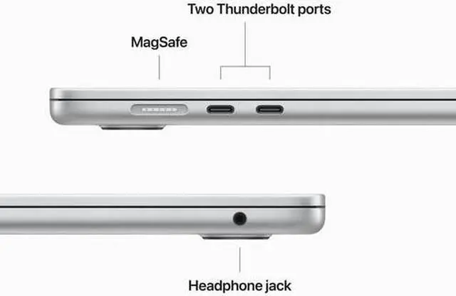Alt view image 4 of 4 - Refurbished (Excellent) - Apple MacBook Air (2023) w/Touch ID - Silver MQKT3LL 15.3 Notebook Apple M2 8GB RAM 512 GB SSD MacOS