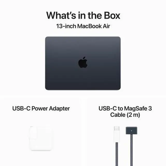 Alt view image 4 of 4 - Refurbished (Excellent) - Apple MacBook Air w/ Touch ID (2024) - Midnight MRXV3LL 13.6" Notebook Apple M3 8 GB RAM 256 GB SSD MacOS
