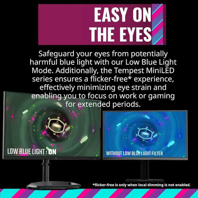Alt view image 6 of 15 - Cooler Master Tempest GP27-FQS 27" WQHD 2560x1440 165Hz 1ms Gaming LCD Monitor
