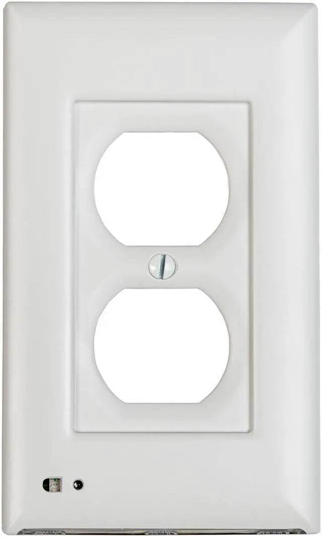 Alt view image 2 of 6 - 3-pack of the briteOWL White Duplex outlet cover plate with backup lighting feature and optional nightlight feature. Providing 50 lumens of light when the power goes out!