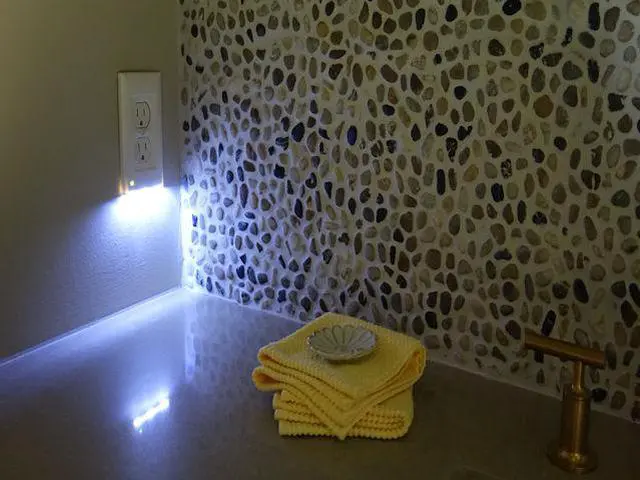 Alt view image 3 of 4 - briteOWL Duplex Almond outlet cover plate with backup light for power failures and optional night light feature.