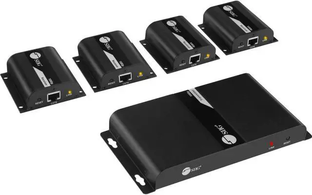 Alt view image 7 of 20 - Siig 4-Port Hdmi Splitter Over Cat6 Extender With Ir - 40M