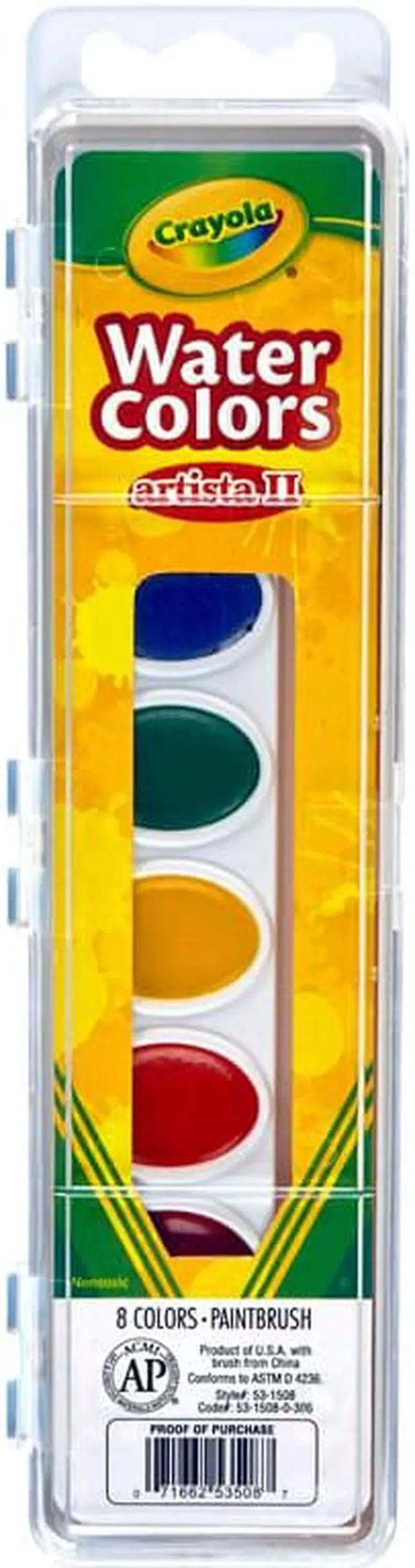 Alt view image 11 of 19 - Crayola Watercolors,8st,Oval,Ast 531508