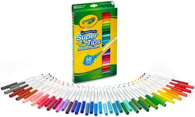 Alt view image 6 of 13 - Crayola Llc Formerly Binney & Smith BIN585050 Washable Markers 50Ct Super Tips