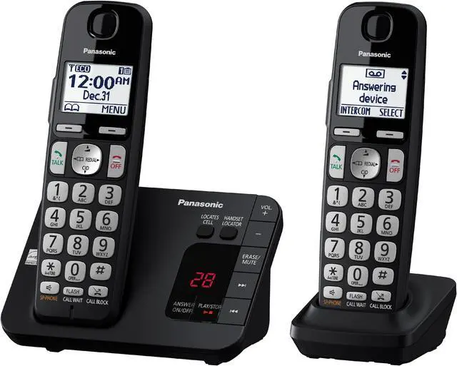 Alt view image 7 of 13 - PANASONIC CONSUMER KX-TGE432B 2HS Cordless Phone