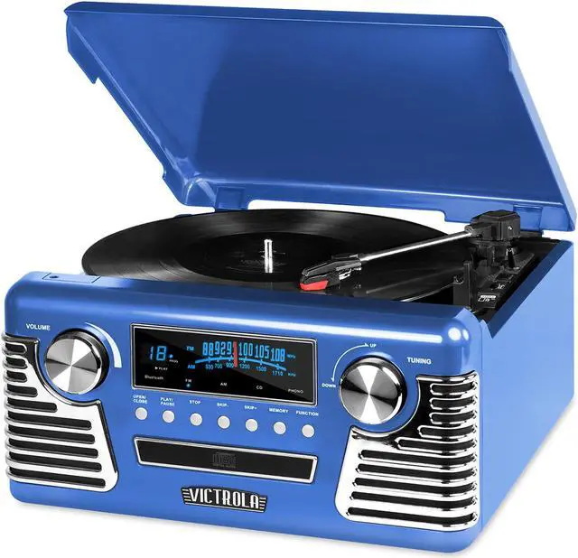 Alt view image 2 of 2 - INNOVATIVE TECHNOLOGY INN-V50-200-BLU BLUETOOTH STEREO TURNTABLE WITH CD