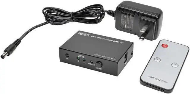 Alt view image 15 of 20 - Tripp Lite 2-Port HDMI Switch for Video and Audio, 4K x 2K UHD @ 60 Hz (HDMI F/2xF) with Remote Control (B119-002-UHD)
