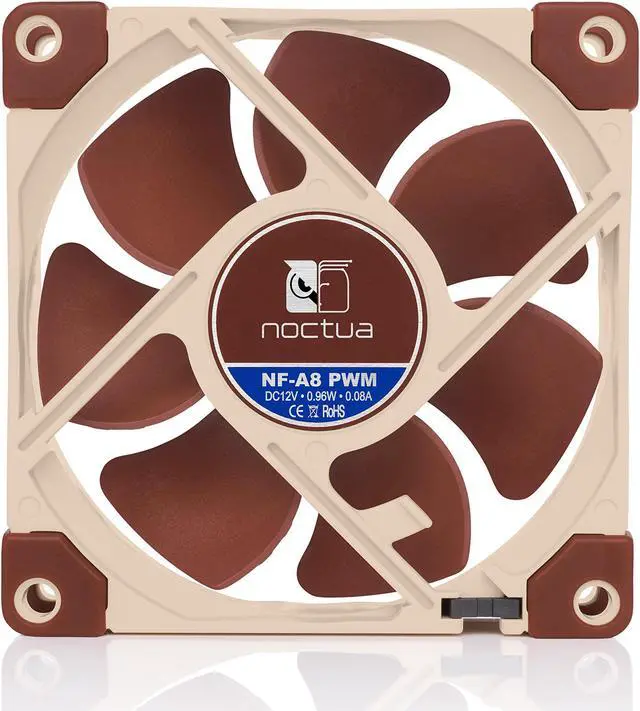 Alt view image 5 of 18 - noctua nf-a8 pwm, 4-pin premium quiet fan (80mm, brown)
