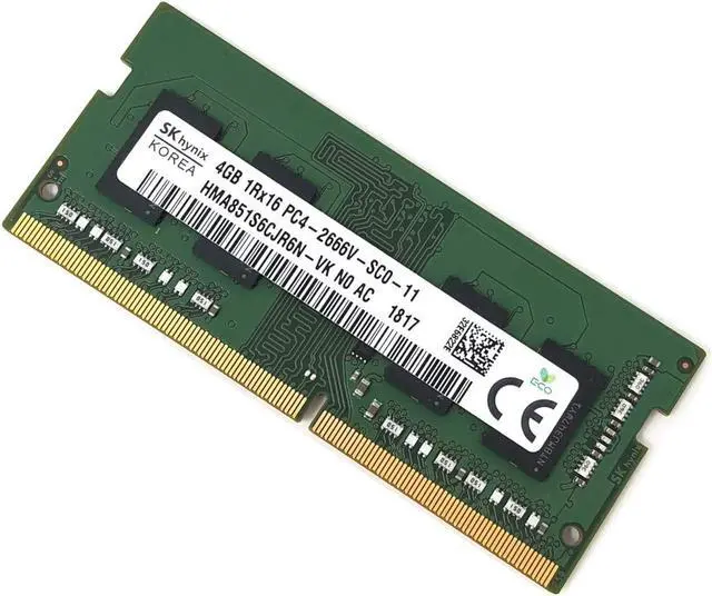 Alt view image 2 of 5 - SK hynix HMA851S6CJR6N - VK Non ECC PC4-2666V 4GB DDR4 at 2666MHz 260pin SDRAM SODIMM Single Kit Laptop Memory - OEM (Renewed)