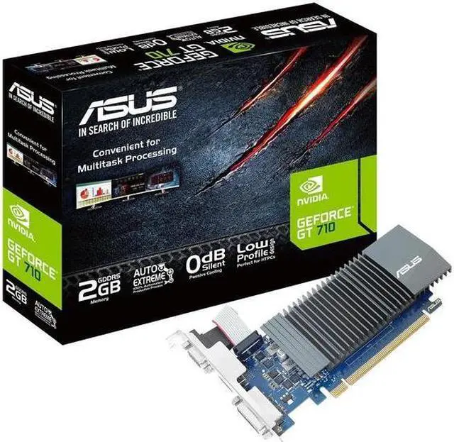 Main image of Asus GeForce GT 710 2GB GDDR5 HDMI VGA DVI Graphics Card Graphic Cards GT710-SL-2GD5-CSM