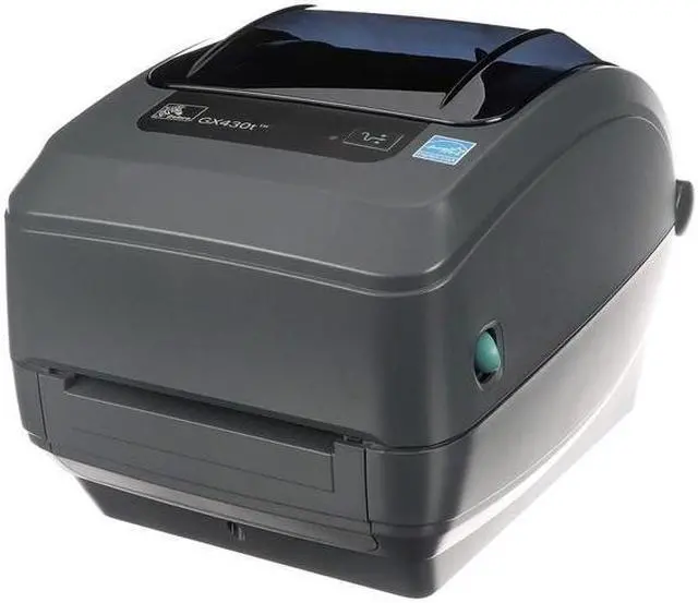 Main image of Zebra GX430t Thermal Transfer Desktop Printer Print Width of 4 in USB Serial Parallel and Ethernet Connectivity GX43-102410-000