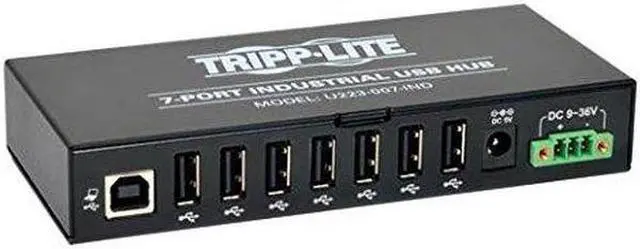 Alt view image 5 of 15 - tripp lite industrial u223-007-ind - hub - 7 x hi-speed usb - din rail mountable, wall-mountable