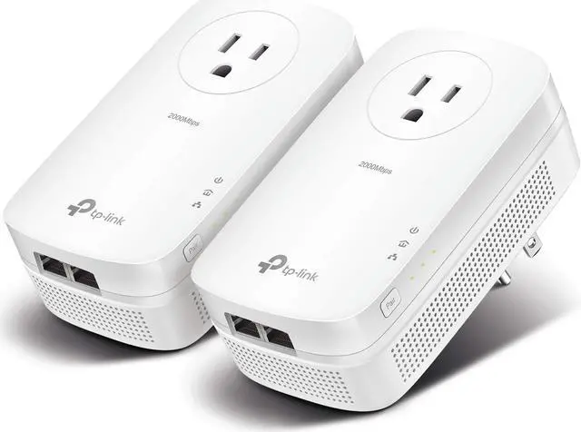 Alt view image 19 of 20 - TP-Link AV2000 Ethernet 2-Port GHz Passthrough Powerline Kit, 2 Pack