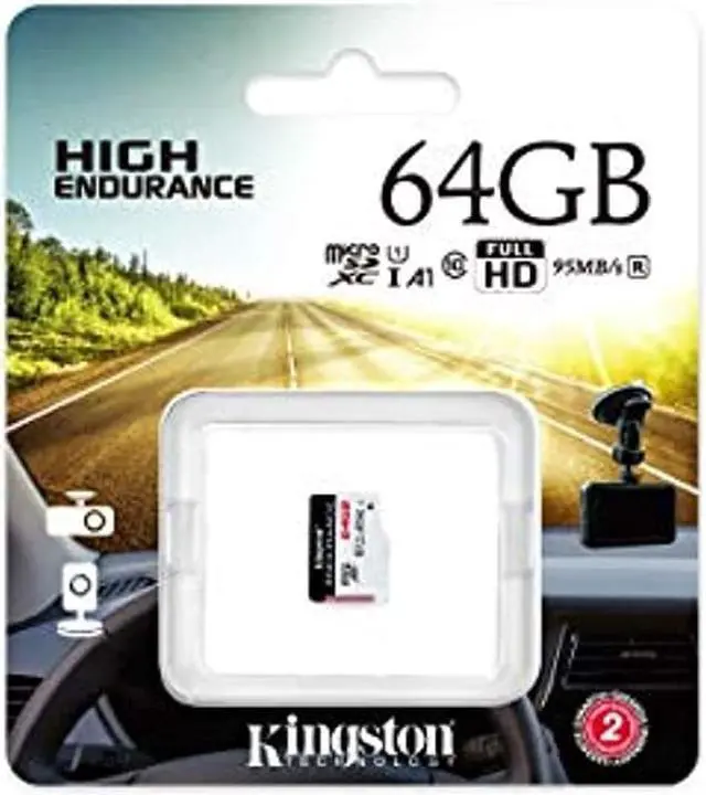 Alt view image 3 of 5 - Kingston High Endurance 64GB MicroSD SDXC Flash Memory Card High Performance, 1080P, Full HD, Up to 95MB/S Read, (SDCE/64GB)