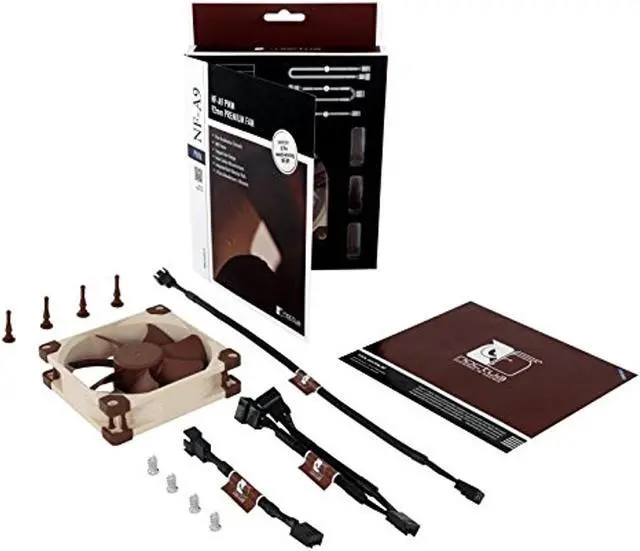 Alt view image 5 of 7 - Noctua NF-A9 PWM, Premium Quiet Fan, 4-Pin (92mm, Brown)