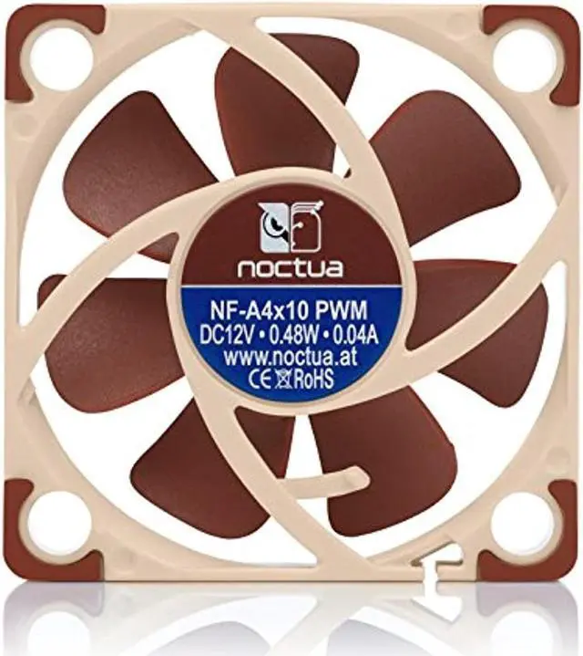 Alt view image 4 of 6 - Noctua NF-A4x10 PWM, Premium Quiet Fan, 4-Pin (40x10mm, Brown)