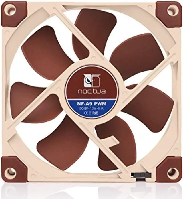 Alt view image 4 of 7 - Noctua NF-A9 PWM, Premium Quiet Fan, 4-Pin (92mm, Brown)