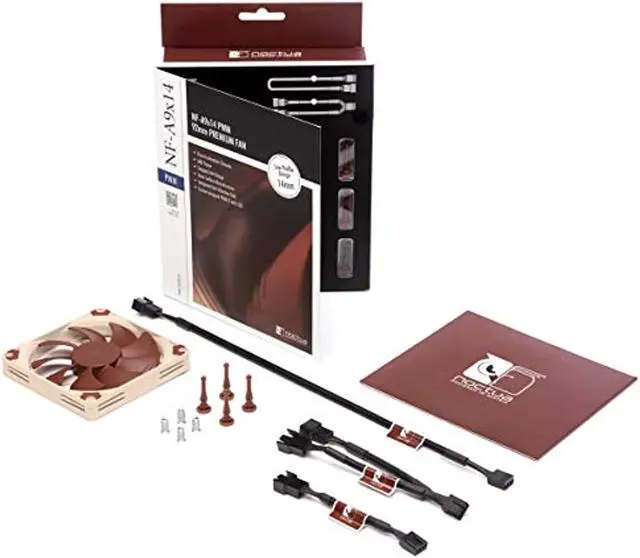 Alt view image 4 of 7 - Noctua NF-A9x14 PWM, Premium Quiet Fan, 4-Pin (92x14mm, Brown)