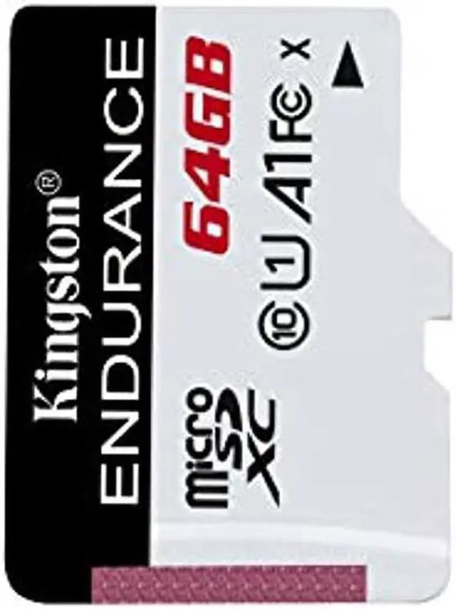Main image of Kingston High Endurance 64GB MicroSD SDXC Flash Memory Card High Performance, 1080P, Full HD, Up to 95MB/S Read, (SDCE/64GB)