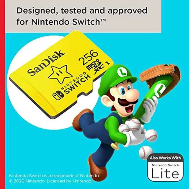 Alt view image 3 of 6 - SanDisk 256GB microSDXC-Card, Licensed for Nintendo-Switch - SDSQXAO-256G-GNCZN