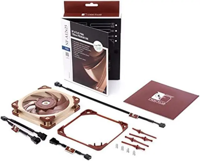 Alt view image 5 of 6 - Noctua NF-A12x25 PWM, Premium Quiet Fan, 4-Pin (120mm, Brown)
