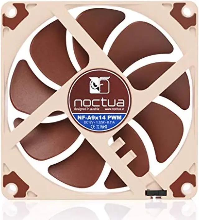Alt view image 3 of 7 - Noctua NF-A9x14 PWM, Premium Quiet Fan, 4-Pin (92x14mm, Brown)