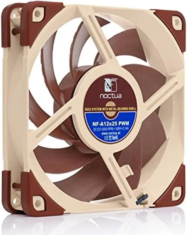 Alt view image 2 of 6 - Noctua NF-A12x25 PWM, Premium Quiet Fan, 4-Pin (120mm, Brown)