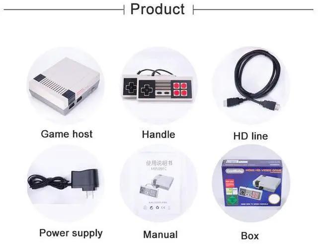Alt view image 5 of 7 - Retro Classic TV Mini HDMI HD Video Game Console, Built-in 600 Games - OEM
