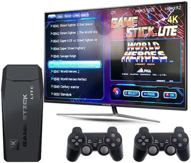 Alt view image 2 of 6 - M8 Wireless HDMI Arcade Game Home TV Mini Game Machine with 2 x GamePads 64G Memory - OEM