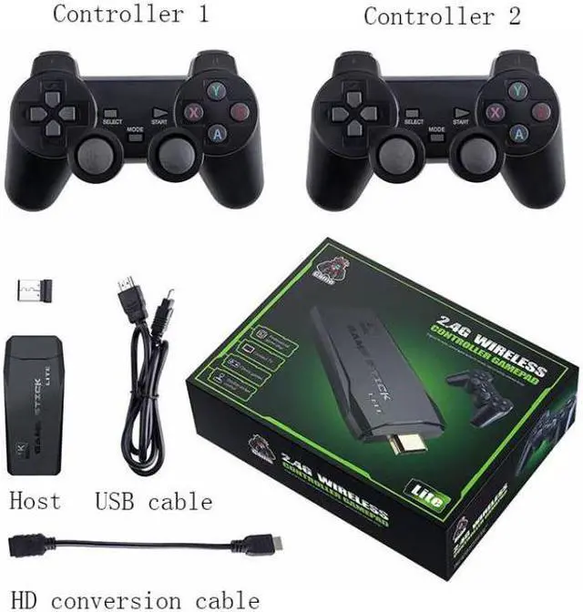 Alt view image 5 of 6 - M8 Wireless HDMI Arcade Game Home TV Mini Game Machine with 2 x GamePads 64G Memory - OEM