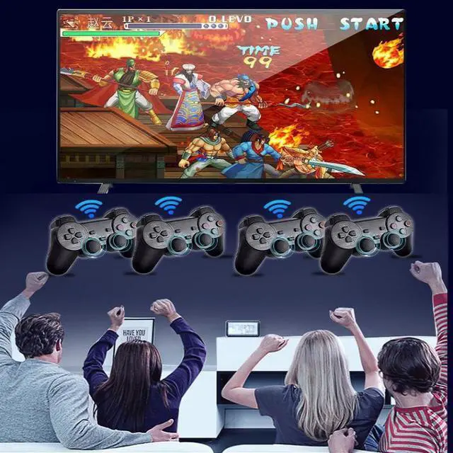 Alt view image 6 of 6 - M8 Wireless HDMI Arcade Game Home TV Mini Game Machine with 2 x GamePads 64G Memory - OEM