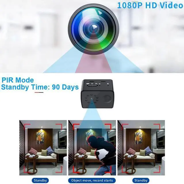 Alt view image 4 of 7 - MD20 Mini 1080P HD Camcorder Night Vision PIR Motion Action Micro Camera