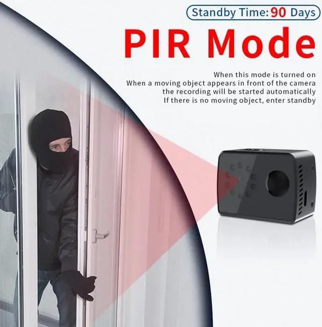 Alt view image 6 of 7 - MD20 Mini 1080P HD Camcorder Night Vision PIR Motion Action Micro Camera