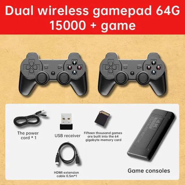 Alt view image 5 of 5 - K9 Game Console Home TV Double Battle Simulator 64G Wireless Built-in 15000 Games