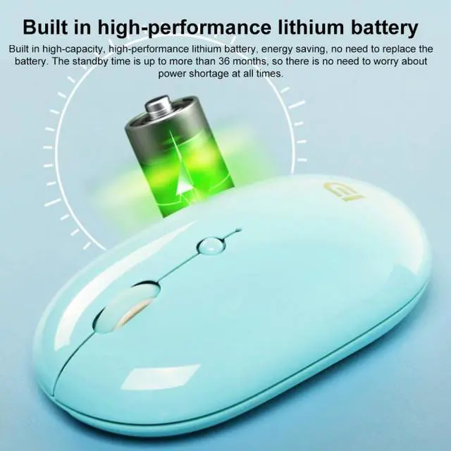 Alt view image 6 of 6 - FOETOR E100us 2.4G + Type-C / USB-C Rechargeable Dual Modes Wireless Mouse (Pink)