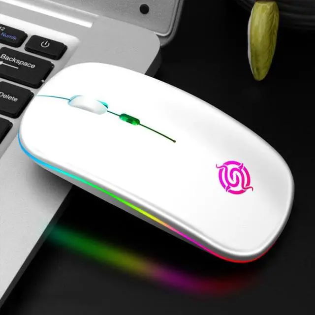 Main image of K-Snake BM110 RGB Lighting Effect Wireless Bluetooth Mouse (White)