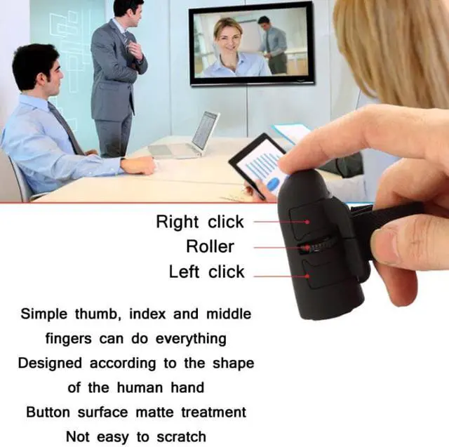Alt view image 4 of 5 - 2.4G Computer Finger Wireless Mouse