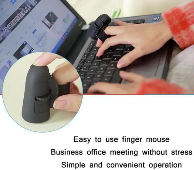 Alt view image 5 of 5 - 2.4G Computer Finger Wireless Mouse