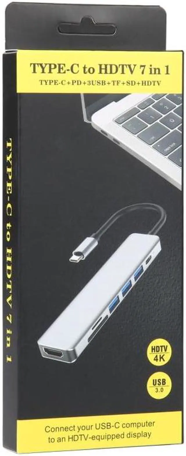 Alt view image 4 of 7 - 7 in 1 USB-C / Type-C to USB Docking Station