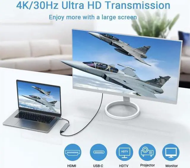 Alt view image 5 of 7 - 7 in 1 USB-C / Type-C to USB Docking Station