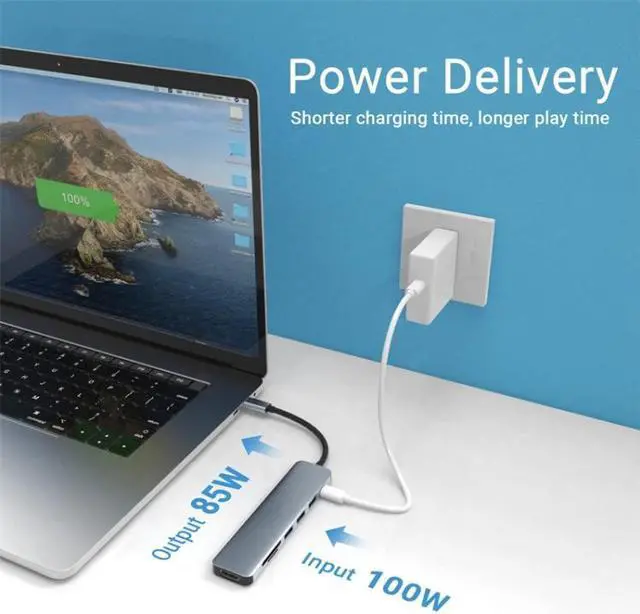 Alt view image 7 of 7 - 7 in 1 USB-C / Type-C to USB Docking Station